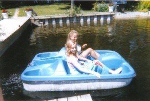Mom and I in boat